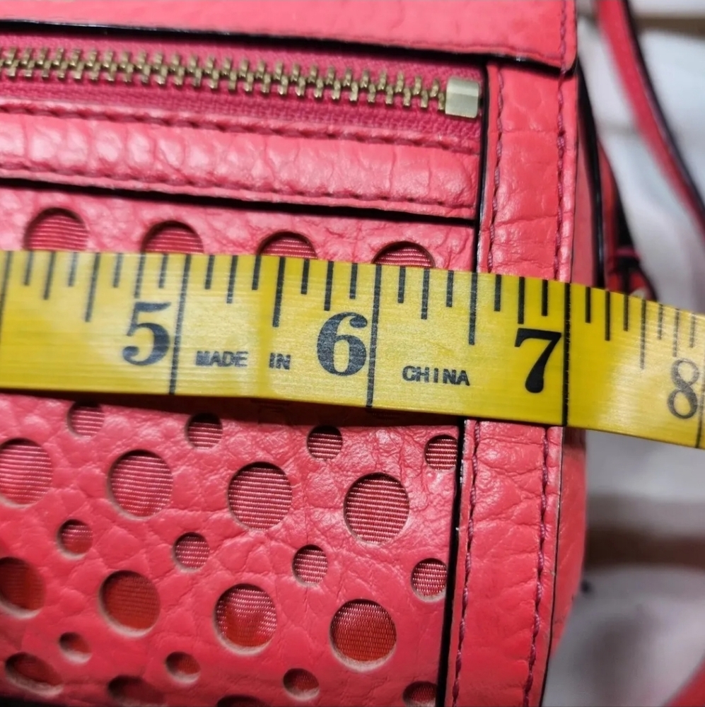 KATE SPADE Perri Lane Bubbles Leather Crossbody Bag $338 Coral Pink - Picture 15 of 16
